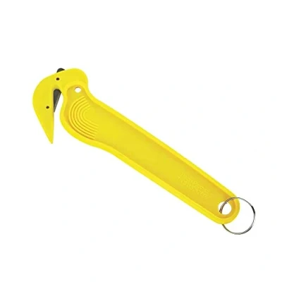Image of Yellow Hook Knife Film/Tape/Strapping Cutter (No Exposed Blade) JF07631