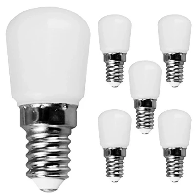 Image of 5 x LED Light Bulbs T26 Tube Fridge 2 W = 16 E14 Matt 180 lm 2700 K Warm White (Pack of 5)