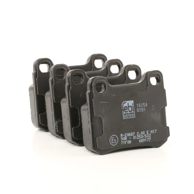 Image of 0004200120, 0004208820, 0004209020, 0004209820, 0014200120 Brake pad set FEBI BILSTEIN 16154 Rear Axle excl. wear warning contact MERCEDES BENZ: 190