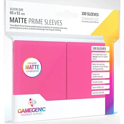 Image of Gamegenic GGS11036ML Matte Prime Sleeves (100 Pack), Pink