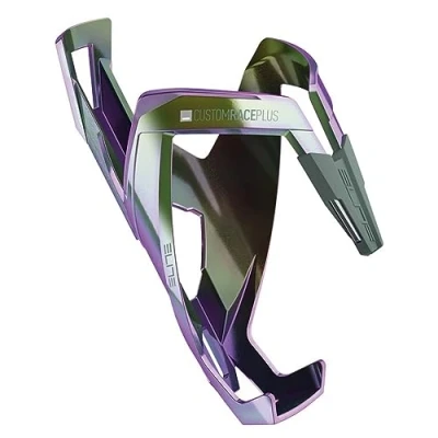 Image of Elite S.R.L. CustomRacePlus Bottle Cage Green/Purple Glossy One Size