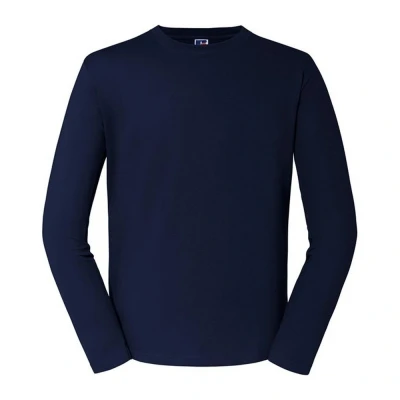 Image of Russell Athletic Mens Classic Long Sleeved T Shirt (French Navy) Size Small