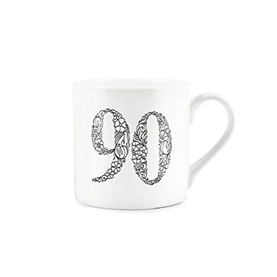 Image of Purely Home 90th Birthday Mug Fine Bone China White Coffee/Tea Present Celebration Gift
