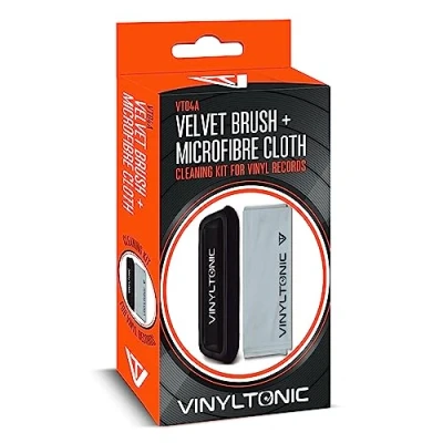 Image of Vinyl Tonic Record Cleaning Kit Velvet Brush And Microfibre Cloth