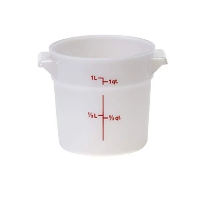 Image of Cambro RFS1148 Round Storage Container, 0.9 L Capacity, White