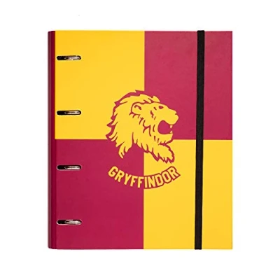 Image of Official Harry Potter Gryffindor 4 Ring Binder A4 Folders 10.6 x 12.6 inches / 27 32 cm Ringbinder Cute Stationary Gift