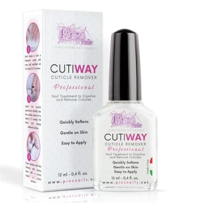 Image of Cutiway Professional Scented Nail Cuticle Remover 12 ml Effective Easy and Gentle Solution for Removing Pushing Fur Manicure Pedicure