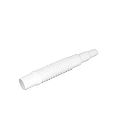 Image of White Flexible Waste Pipe Connector 50mm, 40mm, 32mm Push Fit Water Tube Reducer Adaptor. (Length 600mm)