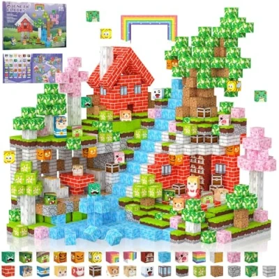 Image of Crifeton Magnetic Blocks 150 PCS Building Blocks, 3+ STEM Montessori Sensory Toys, Cube for 3 4 5 6 7 8 9 10 11 12 Years Old Boys &amp; Girls Birthday Gifts