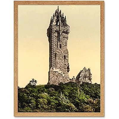 Image of Artery8 Wallace Monument Stirling Photomechrome Unframed Wall Art Print Poster Home Decor Premium