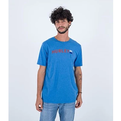 Image of Hurley Men&#039;s Evd Wave Box S/S T Shirt, Sea View, L