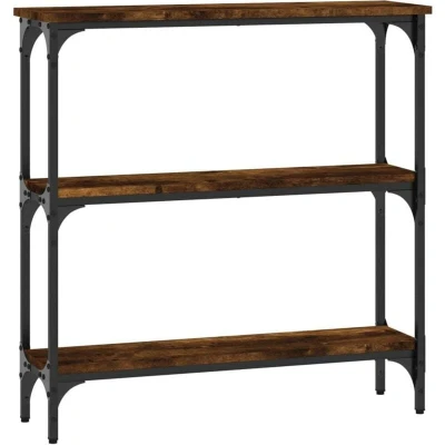 Image of vidaXL Console Table Smoked Oak 75x22.5x75 cm Engineered Wood