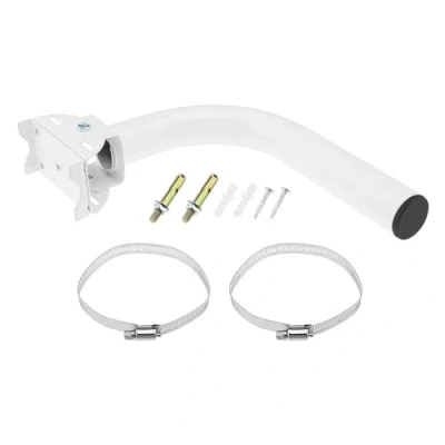 Image of ECSiNG Outdoor WiFi Bracket 250mmx160mm Metal Wireless Network Platform Weather Resistance Mount for Attic Pole Antenna White