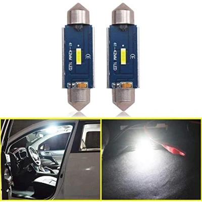 Image of Eseastar 42MM Festoon LED Bulbs 12V 24V C5W 569 578 212 2 2112 2122 214 Canbus Error Free for Car Interior Trunk Light and more,6000K White