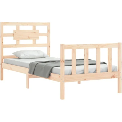 Image of vidaXL Bed Frame without Mattress 90x200 cm Solid Wood Pine