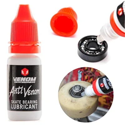Image of Venom Skateboards Bearing lubricant Oil Speed Cream Skateboard Accessories for Skate Bearings 10ml Works with boards, Scooter Bearings, Roller Skates, Longboards etc
