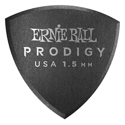 Image of Ernie Ball 1.5 mm Black Large Shield Prodigy Picks 6 pack