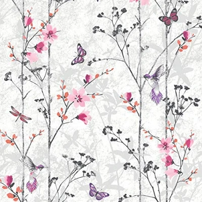 Image of Muriva 102550 Novelties Eden Wallpaper Rolls Pink
