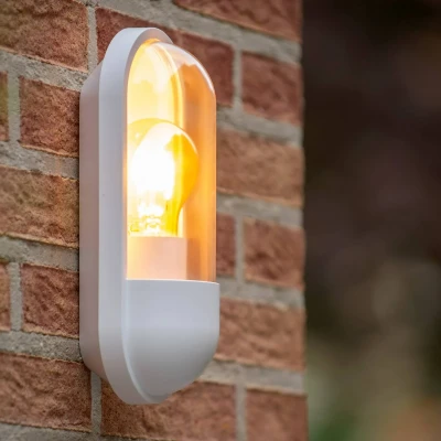 Image of Lucide Capsule outdoor wall light, clear/white