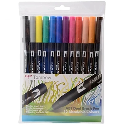 Image of Tombow Dual Brushpens 12 Pens Primary