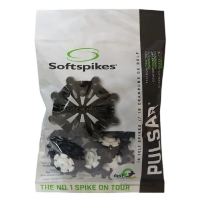 Image of SOFTSPIKES Pulsar Golf Cleats Fast Twist 3.0 18 Count Clamshell, Black
