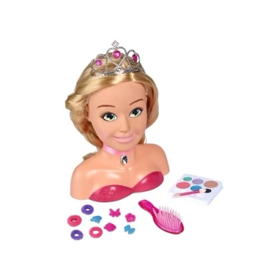Image of Simba 105560177 Prinzessin Schmink &amp; Frisierkopf Steffi Love Girls Princess Makeup Hairdressing Head, Multicoloured