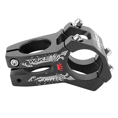 Image of Tbest MTB Stem 31.8mm ycle Handlebar Durable Mountain Road Bike Stems Aluminum Alloy Bar Stem(Black)