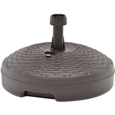 Image of vidaXL Umbrella Base Sand/Water Filled 20 L Brown Plastic Rattan