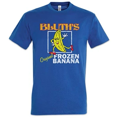 Image of Urban Backwoods Bluth&#039;s Original Frozen Banana II Men T Shirt Blue Size S