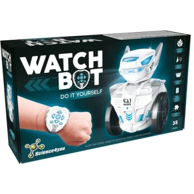 Image of Science4you Watch Bot, Robot Building Kit for Kids 8+ Years STEM Toy Science Kids: 35 Pieces, Remote Control Interactive Robotics Kit, Educational Age 8 14