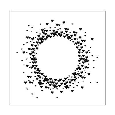 Image of Vaessen Creative Embossing Folder, Wreath with Hearts, for Adding Texture and Dimension to Papercraft Projects, 15 x cm