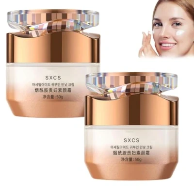 Image of SXCS Nicotinamide Lady Plain Face Cream, Multifunctional Smooth Hydrating Makeup Vitamin C for Moisturizing, Brightening (2 Pcs)