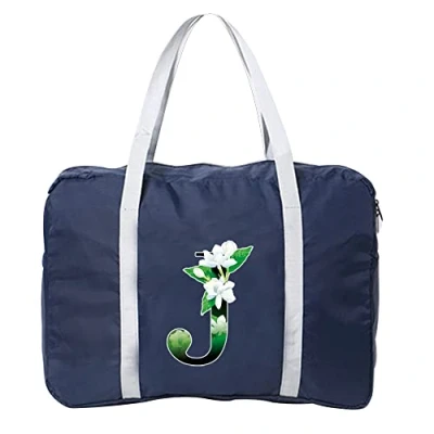 Image of Cabin Bag 45x36x20 for Easyjet Airlines Underseat Travel Holdall Carry on Hand Luggage Weekend Packable Duffel Bag,Sports Fitness (Flower Color J)
