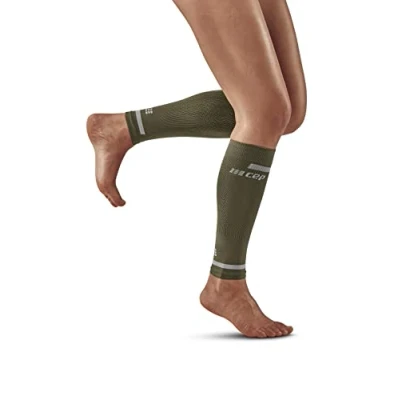 Image of CEP the RUN compression calf sleeves for women leg in olive an effective muscle activation Size IV L