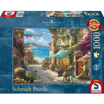 Image of Schmidt Spiele Thomas Kinkade: Café on the Italian Riviera (1000pc) Puzzle Ages 12+