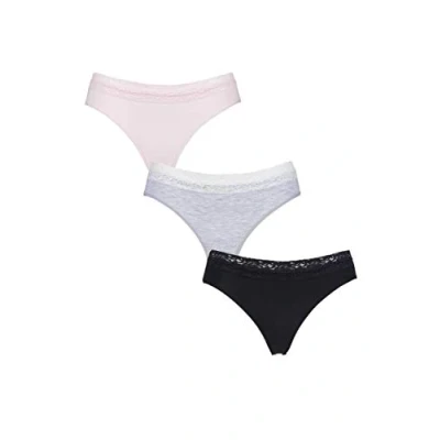Image of 3 Pair Black / Grey Pink Bamboo Briefs Ladies 12 Lazy Panda
