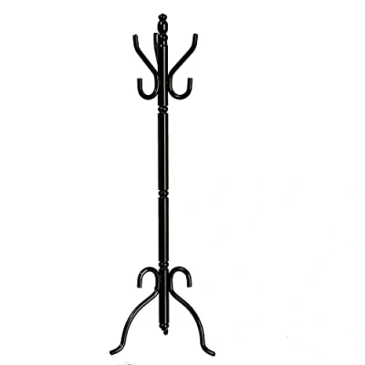 Image of Melody Jane Dolls House Black Hat &amp; Coat Rack Stand Miniature Hall Accessory 1:12 Scale