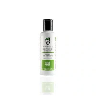 Image of Slick Gorilla Vegan and Cruelty Free Semi Permanent GREEN Hair Colour (3.38 Fl Oz, 100 ml GREEN)