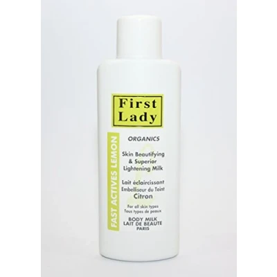 Image of First Lady Organics Lemon Skin Beautifying &amp; Superior Lightening Body Milk 750ml