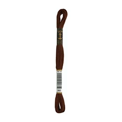 Image of Anchor 4635000 100% Cotton Embroidery Thread 00360 Kaffeebraun