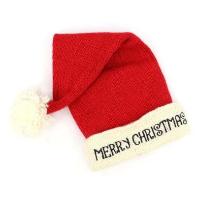 Image of LOUDelephant Hand Knitted Wool Christmas Beanie Hat Merry