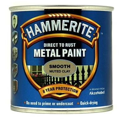 Image of Hammerite Metal Paint Smooth 250ml Muted Clay