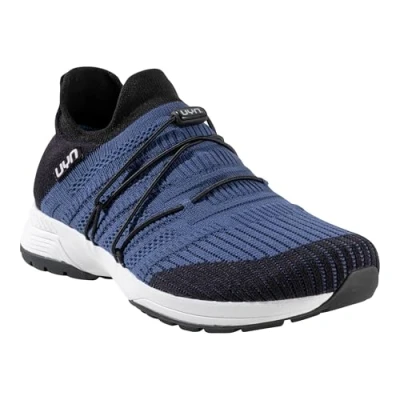 Image of UYN Y100009 Free Flow Tune Sneaker Male Black Blue UK 12.5