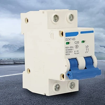 Image of Circuit Breaker 2 P 400VAC DZ47 63 Mini Cutout Switch 6A/10A/16A/20A Mechanical Life 20,000 Cycles(20A)