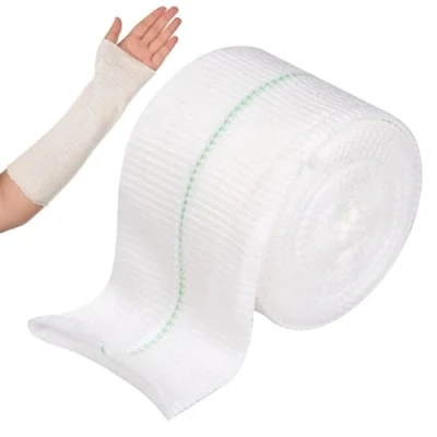Image of Tubular Bandage Elasticated Bandages Washable Support Sprain Conforming Retention for Small Limbs Wrist Elbow 5CM X 5M