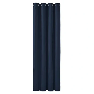 Image of Deconovo Super Soft Solid Curtain Window Treatments Thermal Insulated Blackout PANEL Eyelet for Nursery 52&quot;x 63&quot; Navy Blue 1