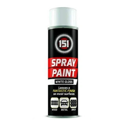 Image of 250ml High Grade Matt Gloss Household Spray Paint Can for Autos Wood Metal Plastic Graffiti (1, White Gloss)