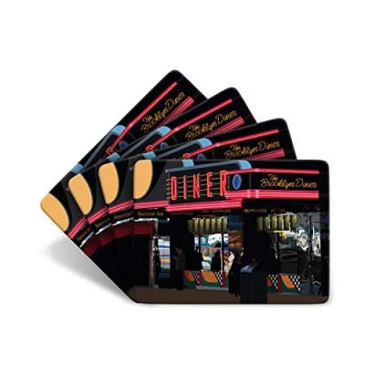 Image of New York&quot;Diner&quot; Set of 4 Table Mats Placemat American USA Gift by Leslie Gerry