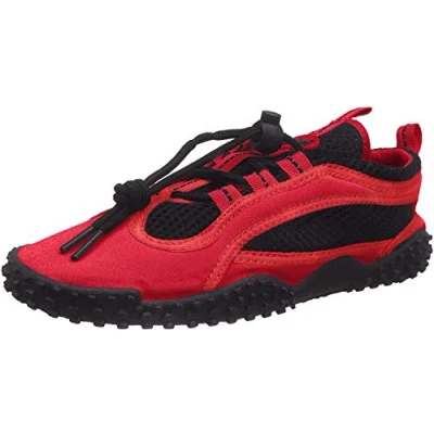Image of Playshoes Unisex Surf Footwear With Uv Protection Water Shoes, Red Rot 8, 7 UK