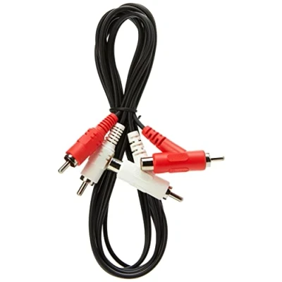 Image of PRO SIGNAL PSG00467 2x Phono (RCA) Male to (Stackable) Lead, 2m Black